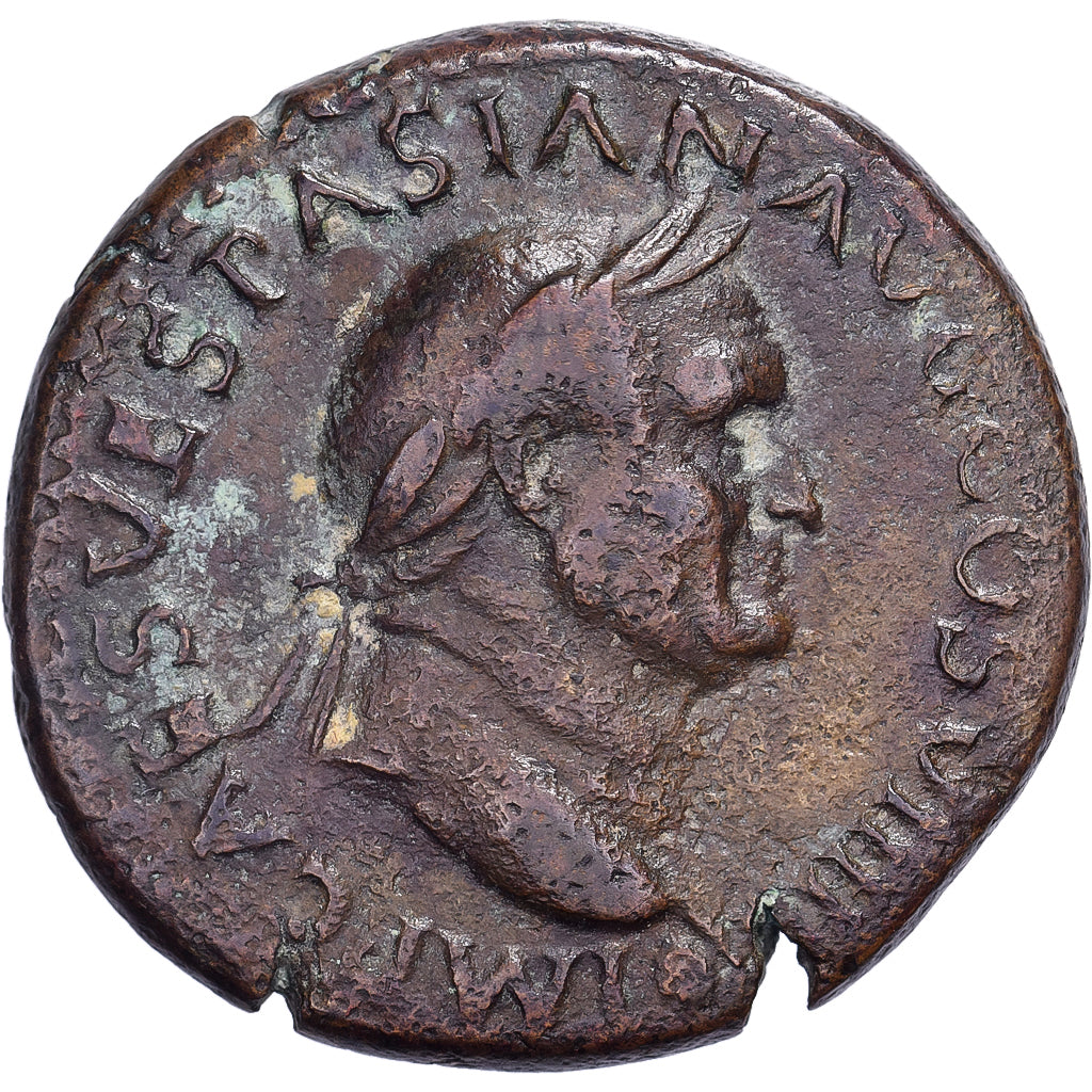 Vespasius, Dupondius, 77-78, Lyon - Lugdunum, Bronzen, FR+, RIC:1210