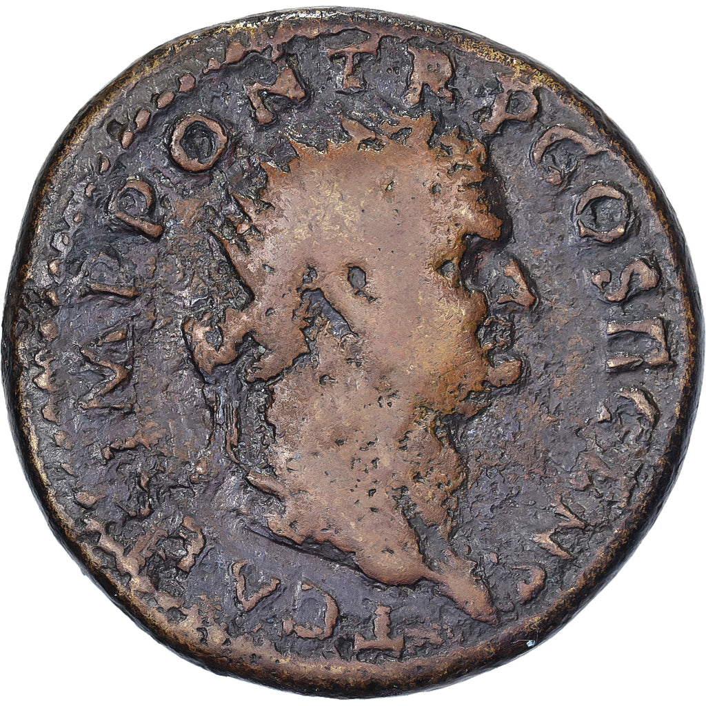 Titus, Dupondius, 73, Rome, Bronzen, FR+, RIC:616