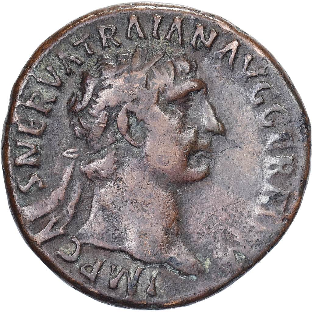 Trajan, As, 99-100, Rome, Bronce, MBC