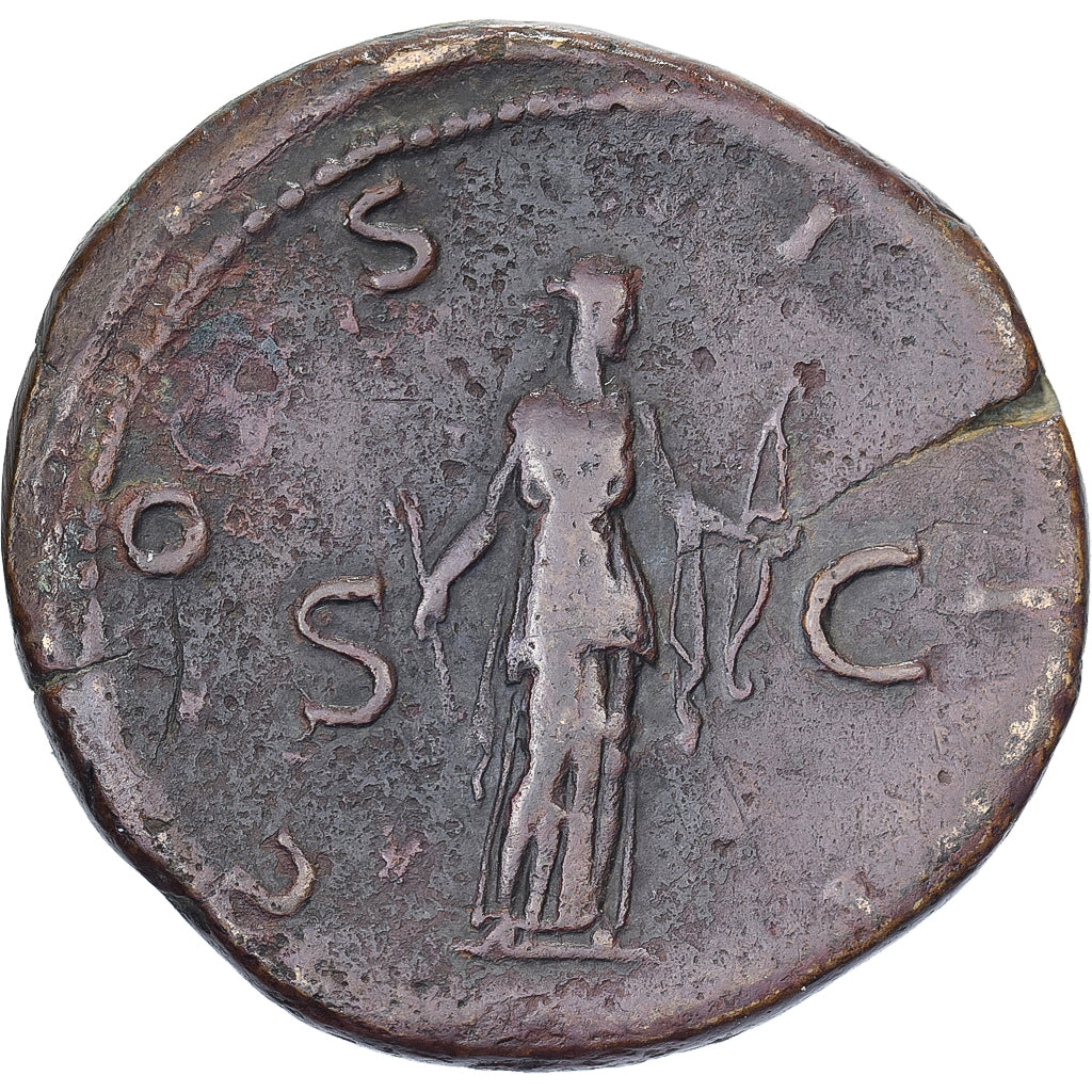 Hadrian, Sestertius, 124-125, Rome, Bronze, VF(30-35), RIC:738