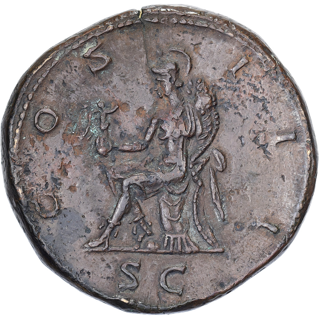 Hadrian, Sestertius, 126-127, Rome, Bronze, AU(50-53), RIC:870