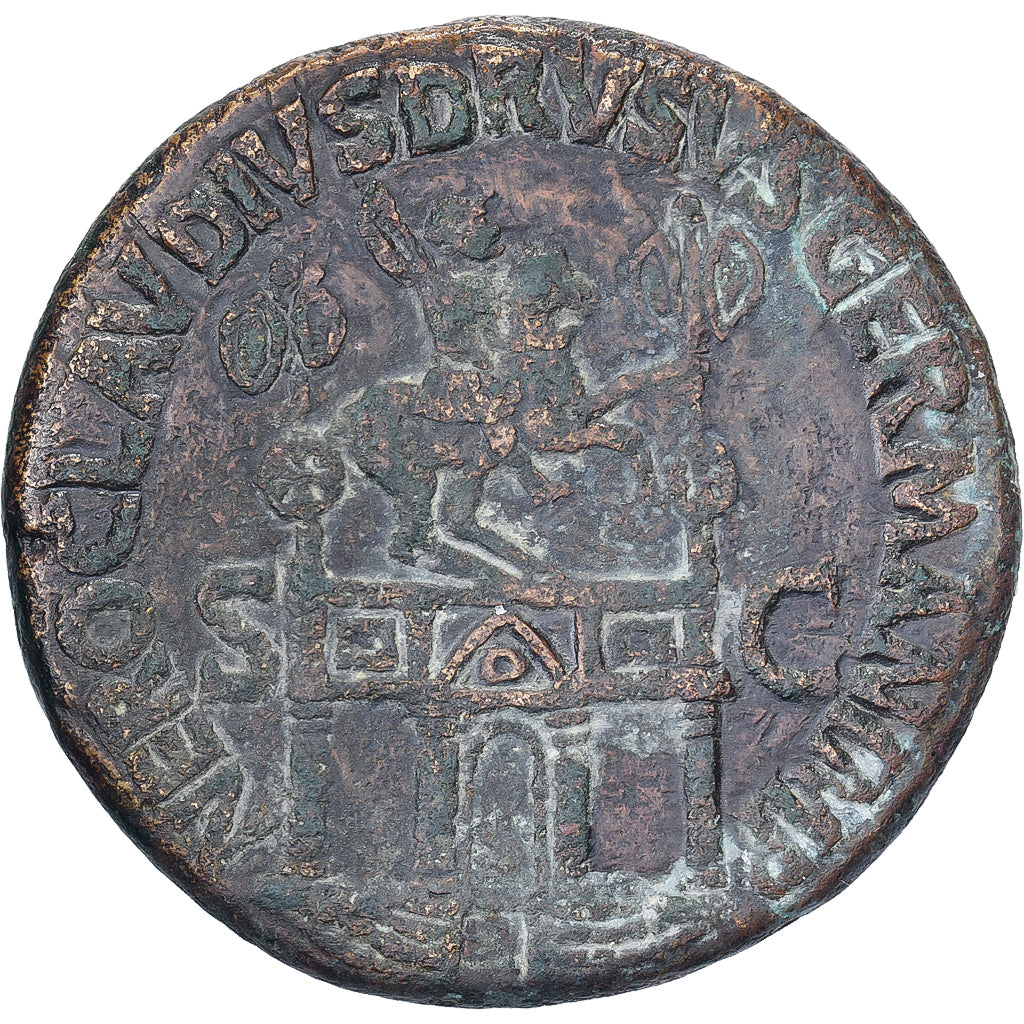 Claudius, Sestertius, 50-54, Rome, Bronze, VF(30-35), RIC:114