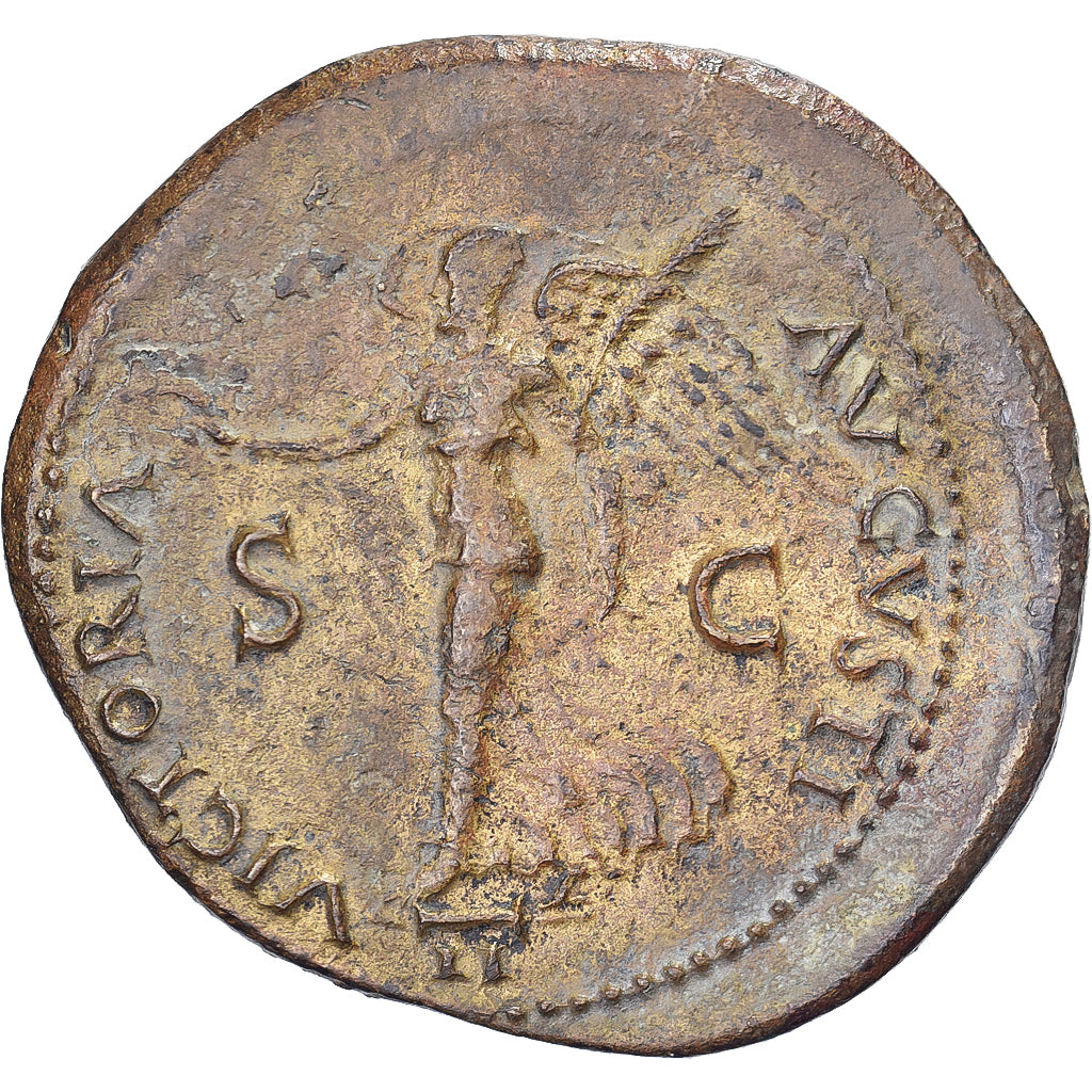 Nero, Dupondius, 62-68, Lyon - Lugdunum, Bronze, AU(55-58), RIC:378