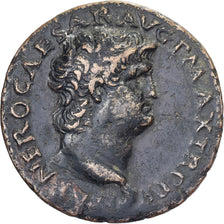 Nero, As, 62-68, Lyon - Lugdunum, Bronzen, ZF, RIC:543