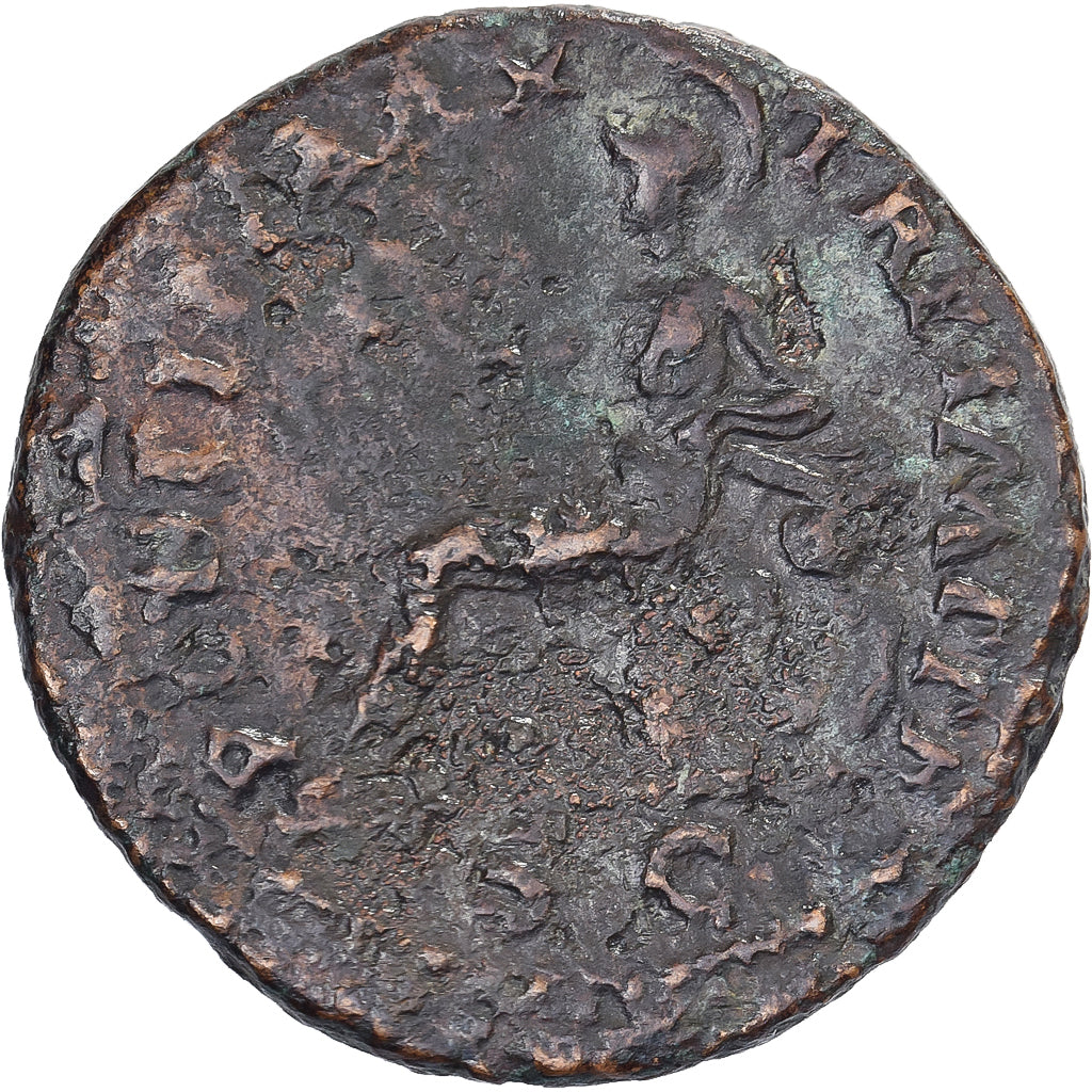 Nero, Semis, 62-68, Lugdunum, Bronze, VF(30-35), RIC:479