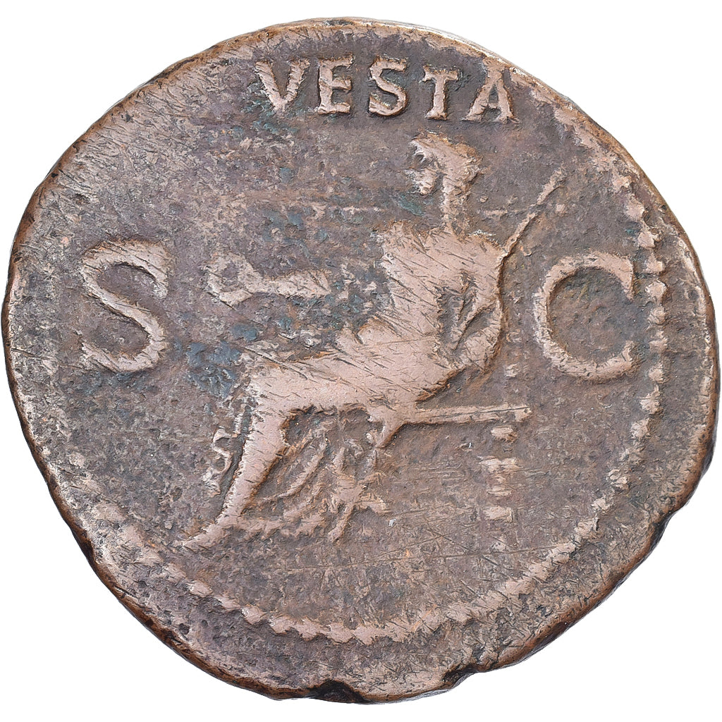 Caligula, As, 37-38, Rome, Bronzen, FR+, RIC:38