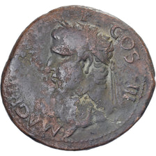Augustus, As, 37-41, Rome, Przebicie, Brązowy, VF(30-35), RIC:58