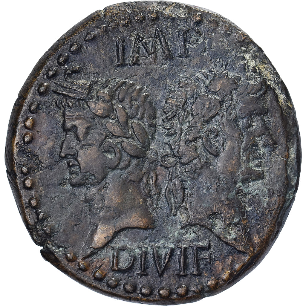 Augustus & Agrippa, Dupondius, 9-3 BC, Nemausus, Bronce, MBC+, RIC:158