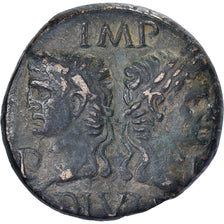 Augustus & Agrippa, As, 10-14, Nemausus, Bronze, VF(30-35), RIC:160