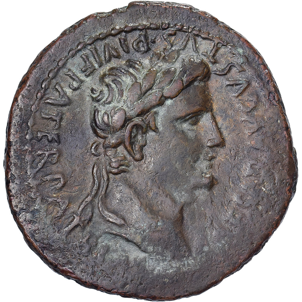 Augustus, Dupondius/As, 9-14, Lugdunum, Brązowy, EF(40-45), RIC:233
