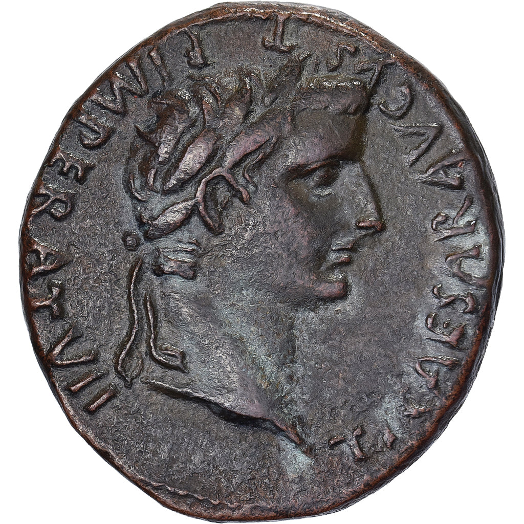 Tiberius, Dupondius/As, 12-14, Lugdunum, Bronze, AU(50-53), RIC:245