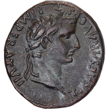 Tiberius, Dupondius/As, 12-14, Lugdunum, Bronze, AU(50-53), RIC:245