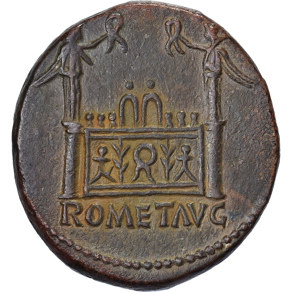 Tiberius, Dupondius/As, 12-14, Lugdunum, Bronze, AU(50-53), RIC:245