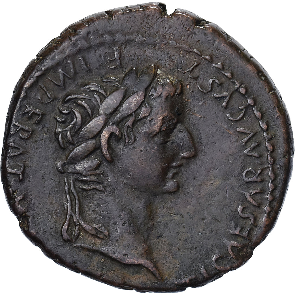Tiberius, Dupondius/As, 12-14, Lyon - Lugdunum, Bronze, SS, RIC:244