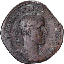 Philip I, Sesterzio, 244-249, Rome, Bronzo, MB+, RIC:185
