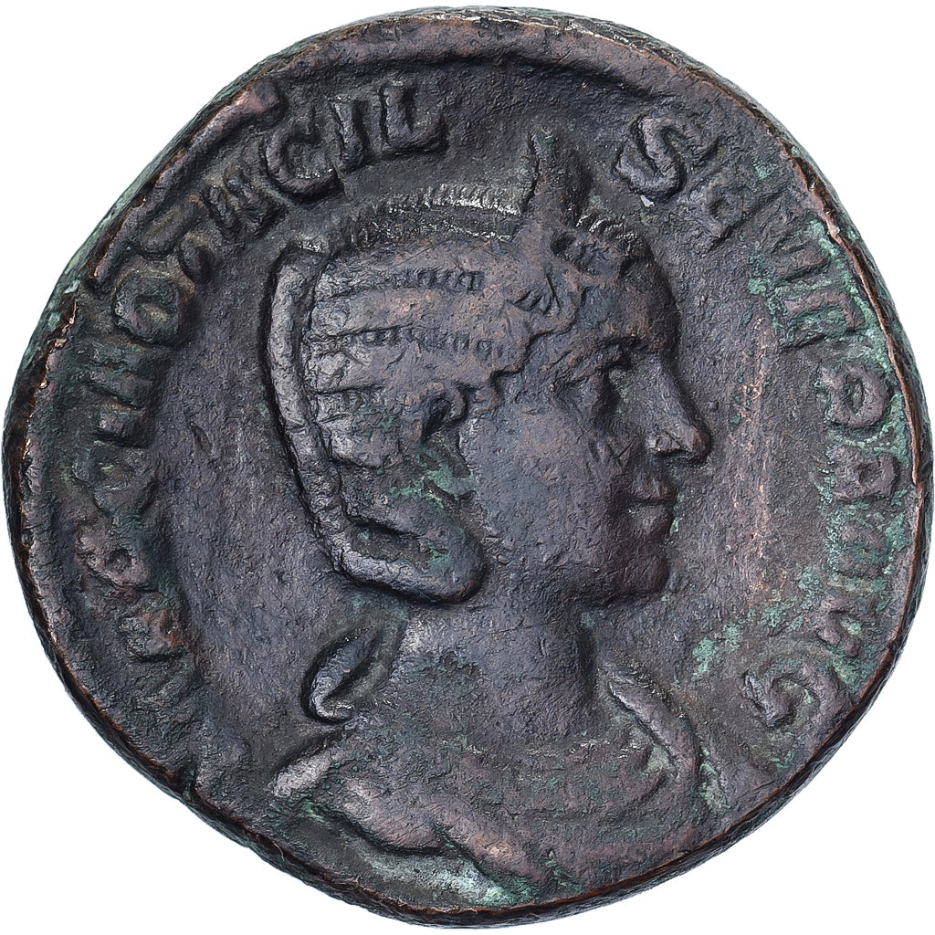 Philip I & Otacilia, Dupondius/As, 244-249, Rome, Unique, Bronze, S+, RIC:196