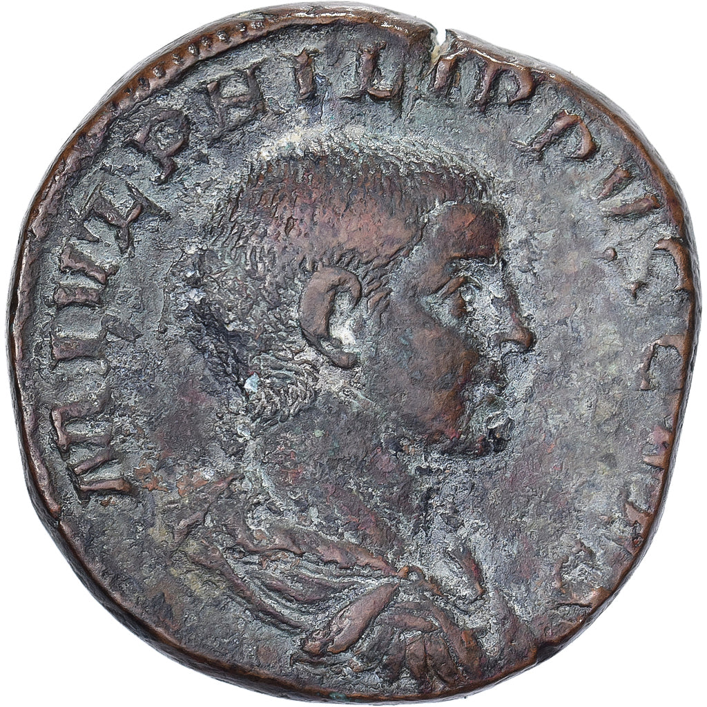 Philip II, Sesterz, 244-246, Rome, Bronze, SS, RIC:256