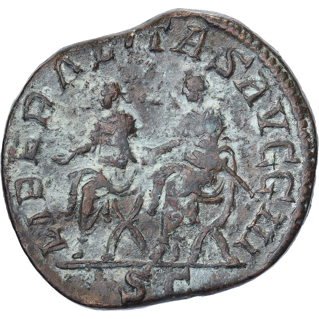 Philip I the Arab & Philip II, Sestercio, 246-249, Rome, Bronce, MBC