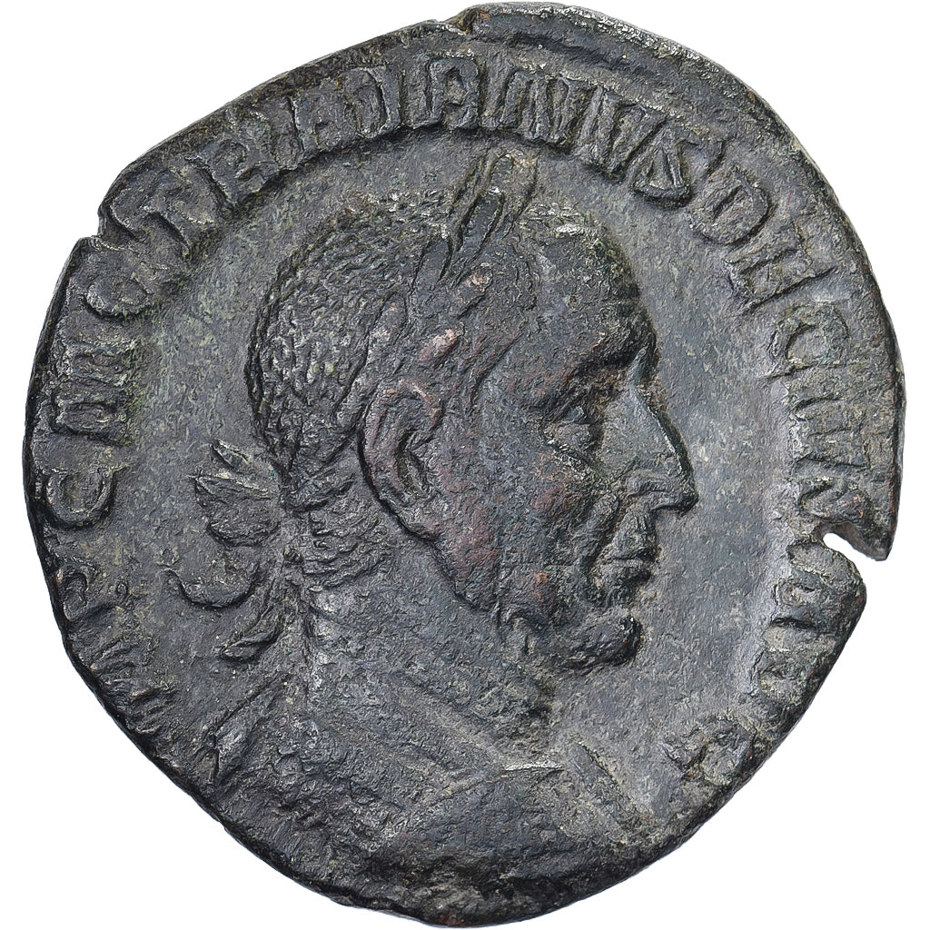 Trajan Decius, As, 249-251, Rome, Bronze, SS+, RIC:124