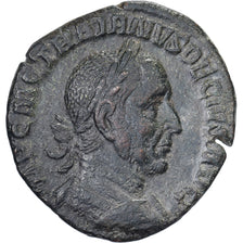 Trajan Decius, As, 249-251, Rome, Bronze, SS+, RIC:124