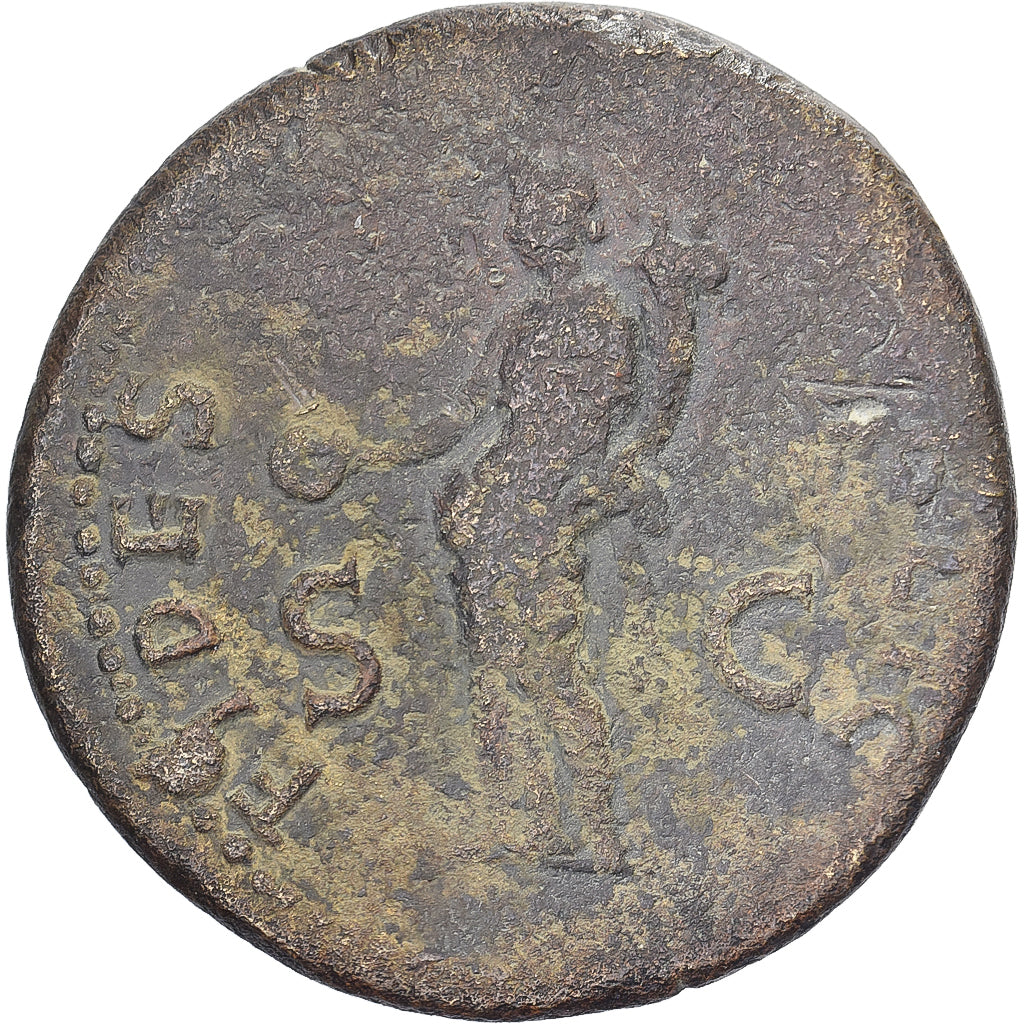 Vespasian, Dupondius, 77-78, Lugdunum, Bronze, VF(20-25), RIC:1211