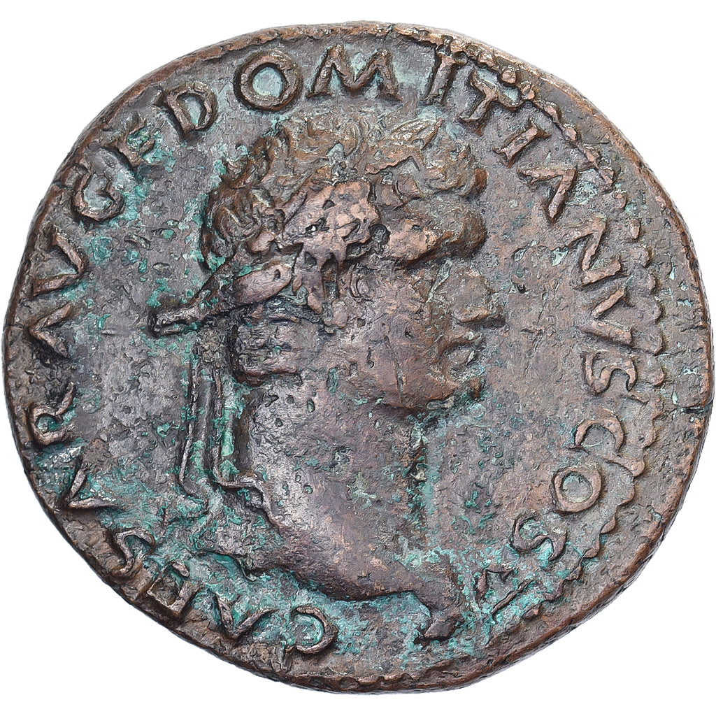 Domitian, As, 77-78, Lugdunum, Bronze, EF(40-45), RIC:1290