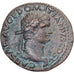 Domitian, As, 77-78, Lugdunum, Bronze, EF(40-45), RIC:1290