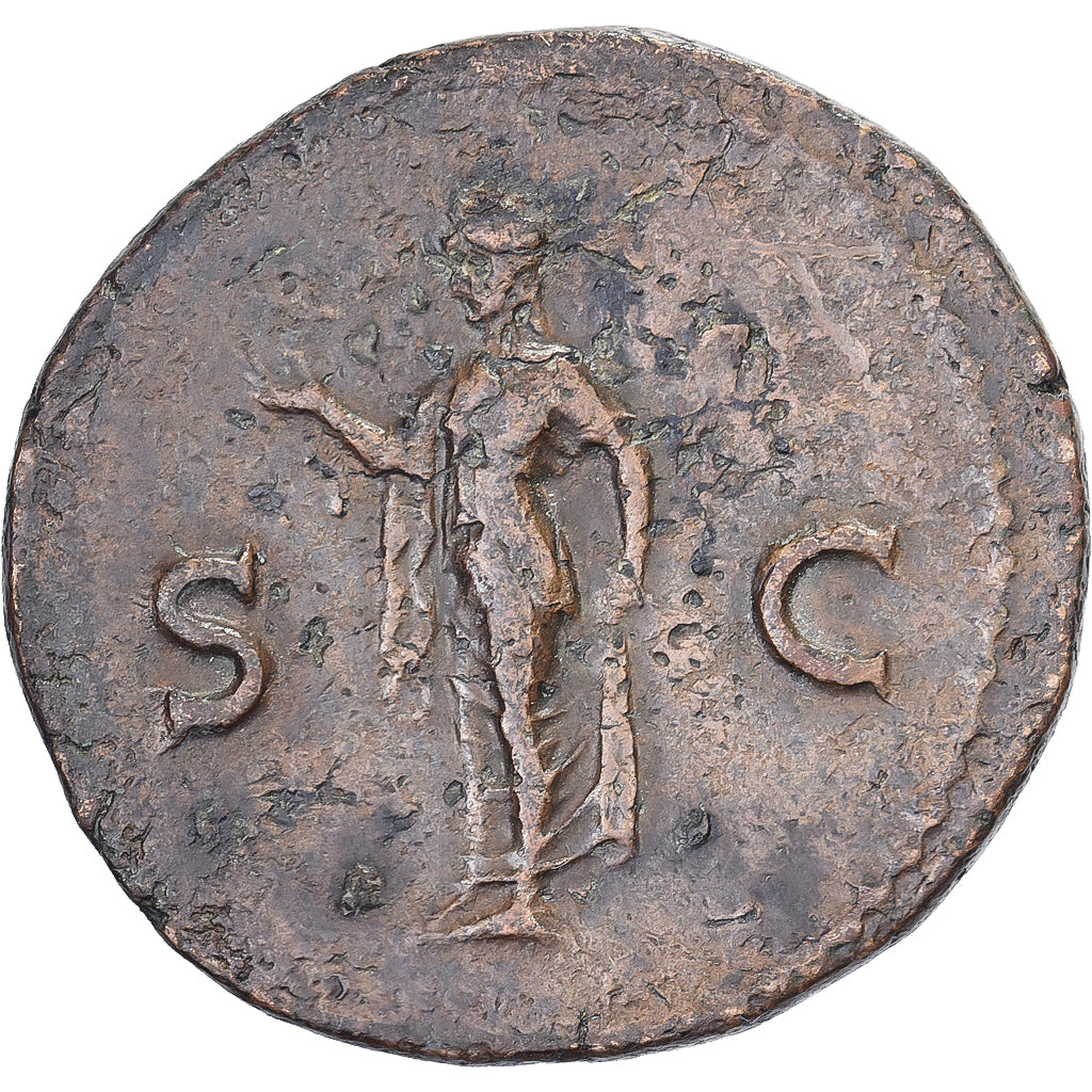 Domitian, As, 77-78, Lugdunum, Bronze, EF(40-45), RIC:1290