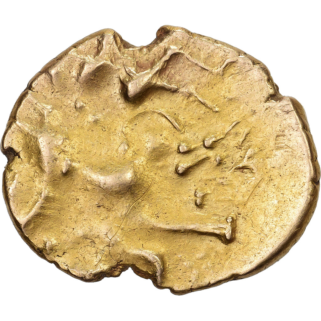 Aulerci Cenomani, 1/4 Stater, 2nd century BC, Gold, AU(55-58)