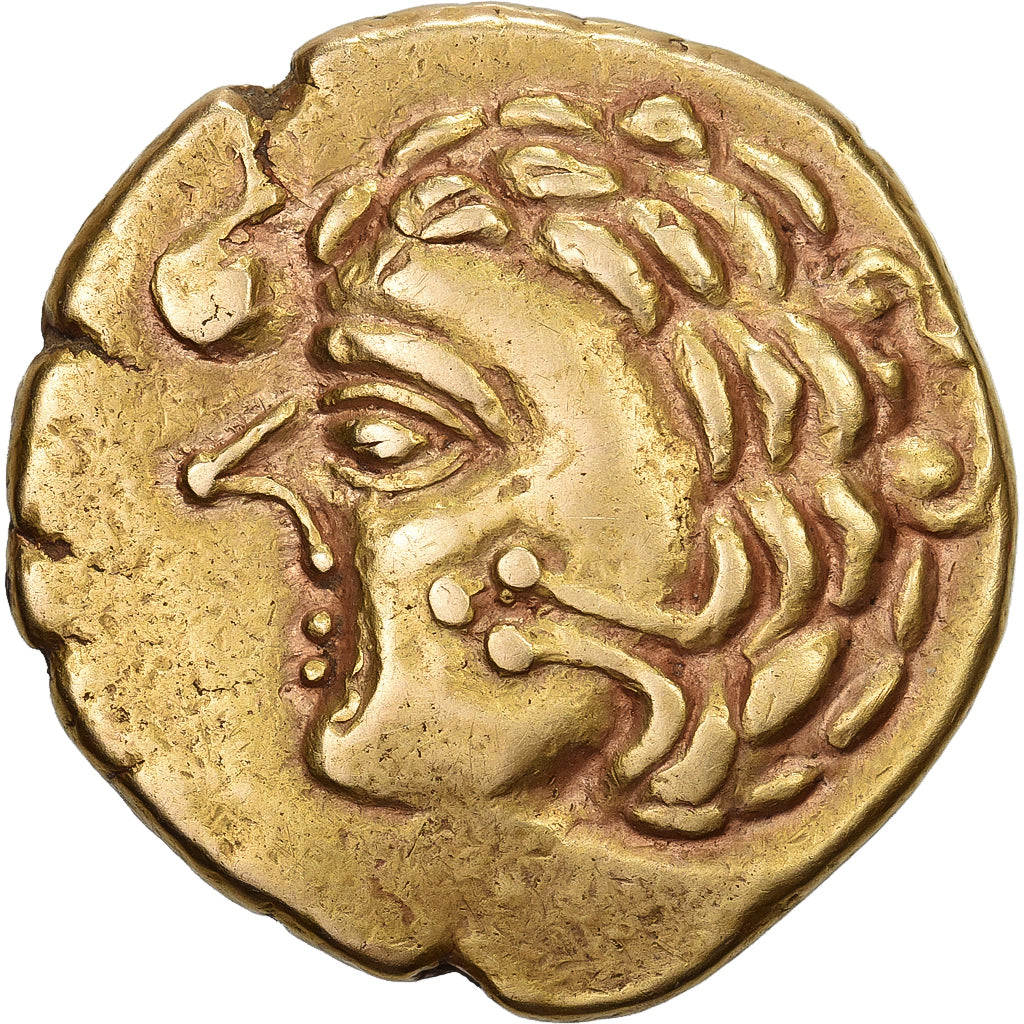 Aulerci Cenomani, Stater, 2nd century BC, Złoto, AU(50-53), Delestrée:2153