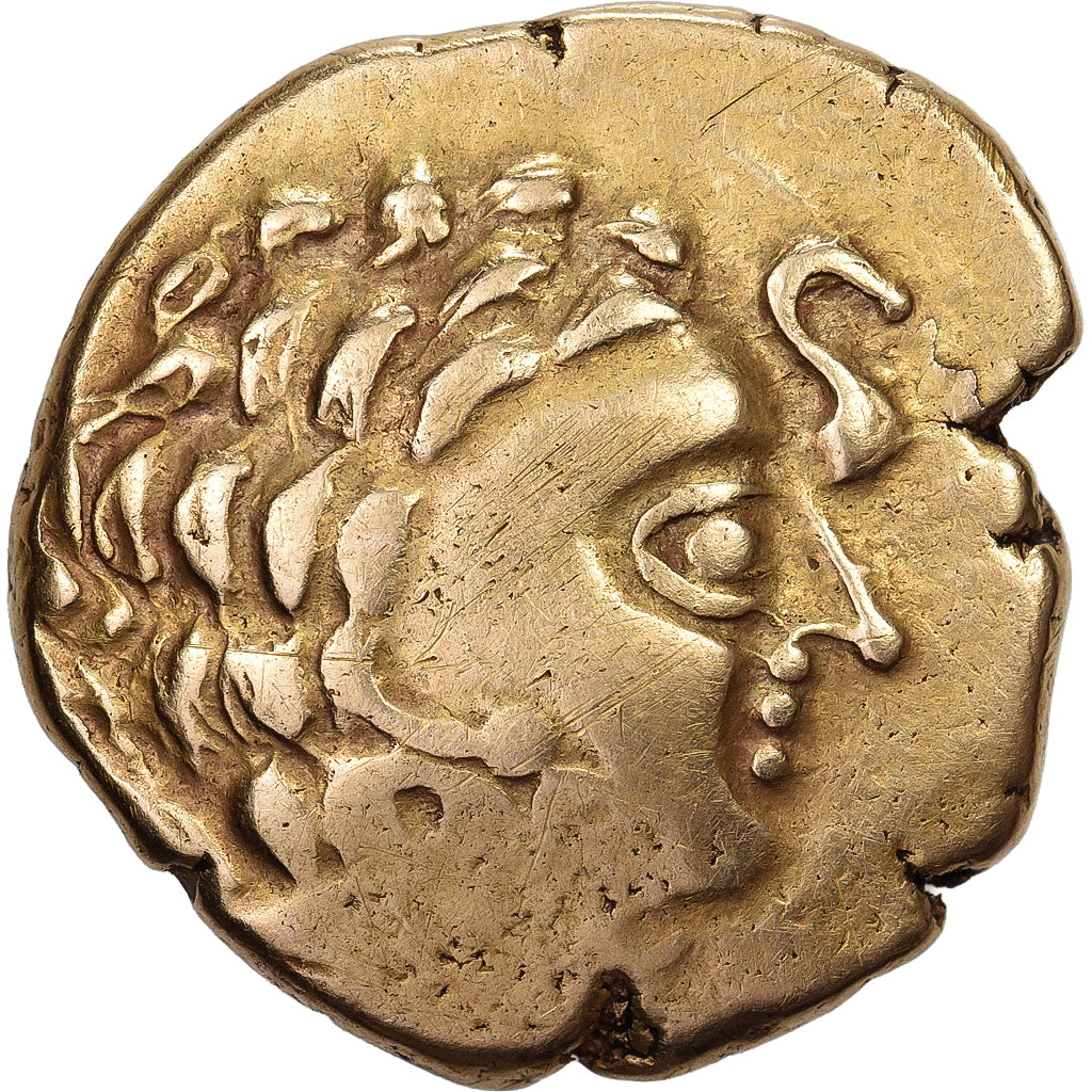 Aulerci Cenomani, Stater, 2nd century BC, Gold, SS+, Delestrée:2152