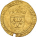 France, Charles VI, Ecu d'or, 1420-1422, Tournai, Gold, AU(50-53), Duplessy:369G