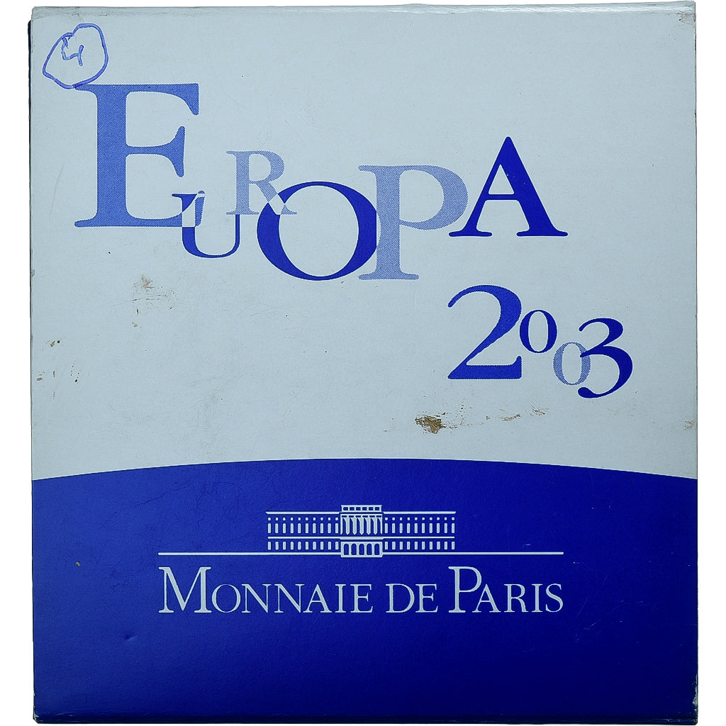 Francja, 50 Euro, Europa, 1 Oz, Proof, 2003, Monnaie de Paris, Złoto, MS(65-70)