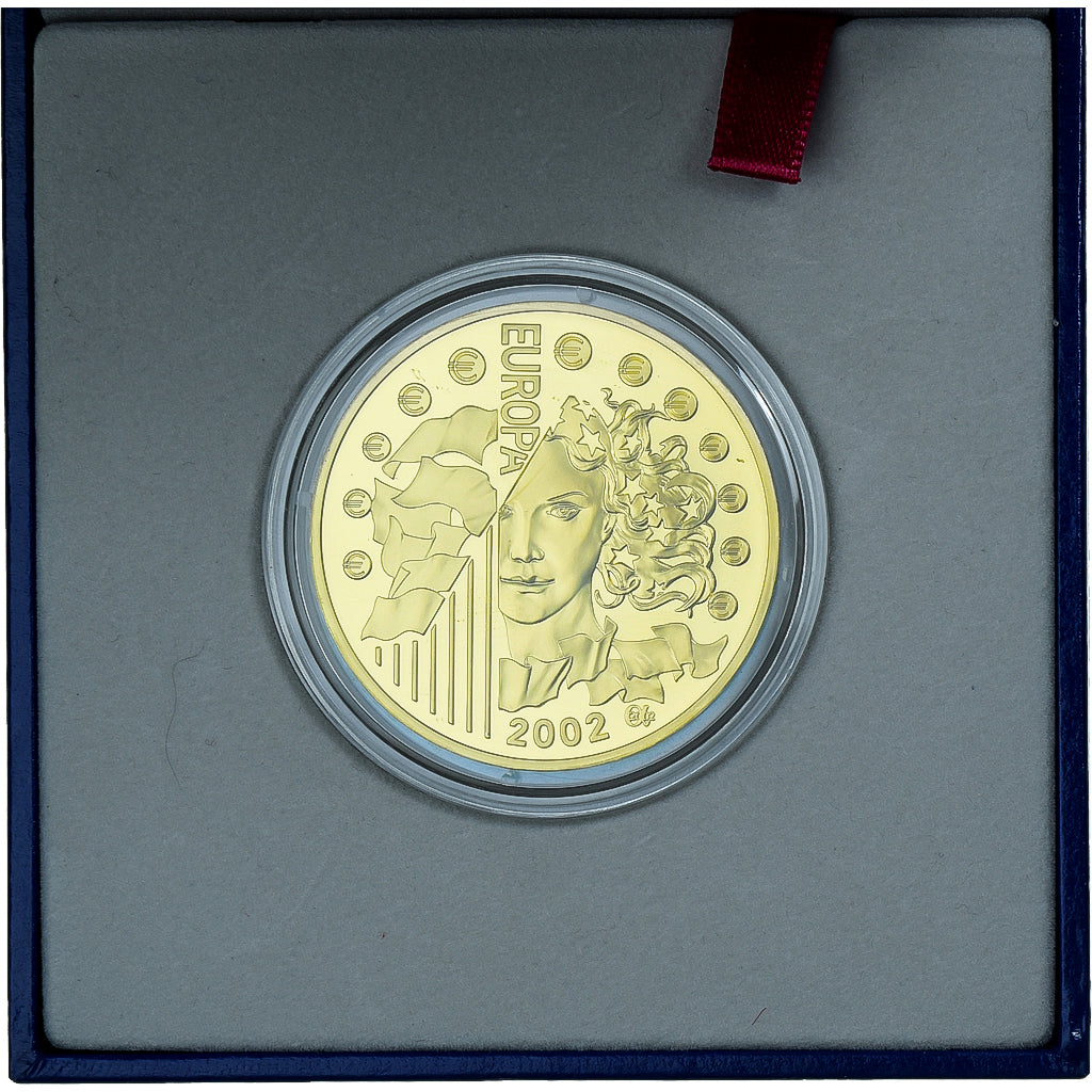 Francia, 50 Euro, Europa, 1 Oz, Proof, 2002, Monnaie de Paris, Oro, FDC