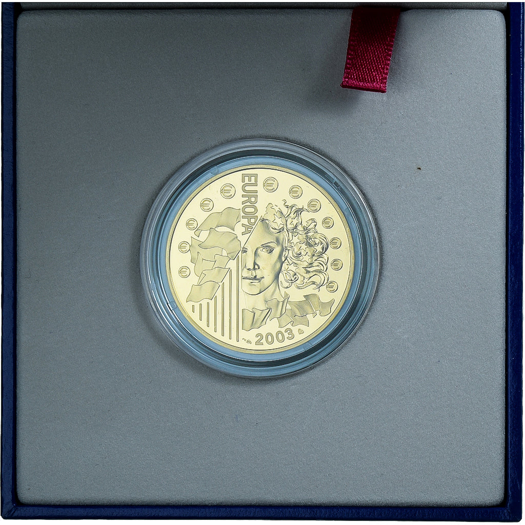 Francia, 20 Euro, Europa, 1/2 Oz, Proof, 2003, Monnaie de Paris, Oro, FDC