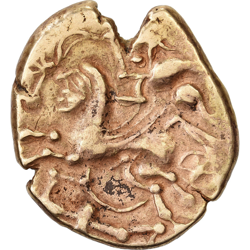 Aulerci Cenomani, Stater, 2nd century BC, Gold, SS+, Delestrée:2153
