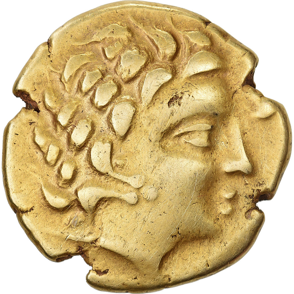 Aulerci Cenomani, Stater, 2nd century BC, Gold, AU(50-53), Delestrée:2150