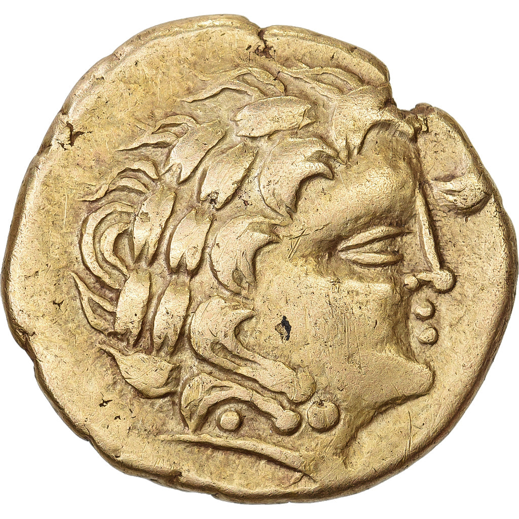 Aulerci Cenomani, Stater, 2nd century BC, Złoto, AU(50-53), Delestrée:2150