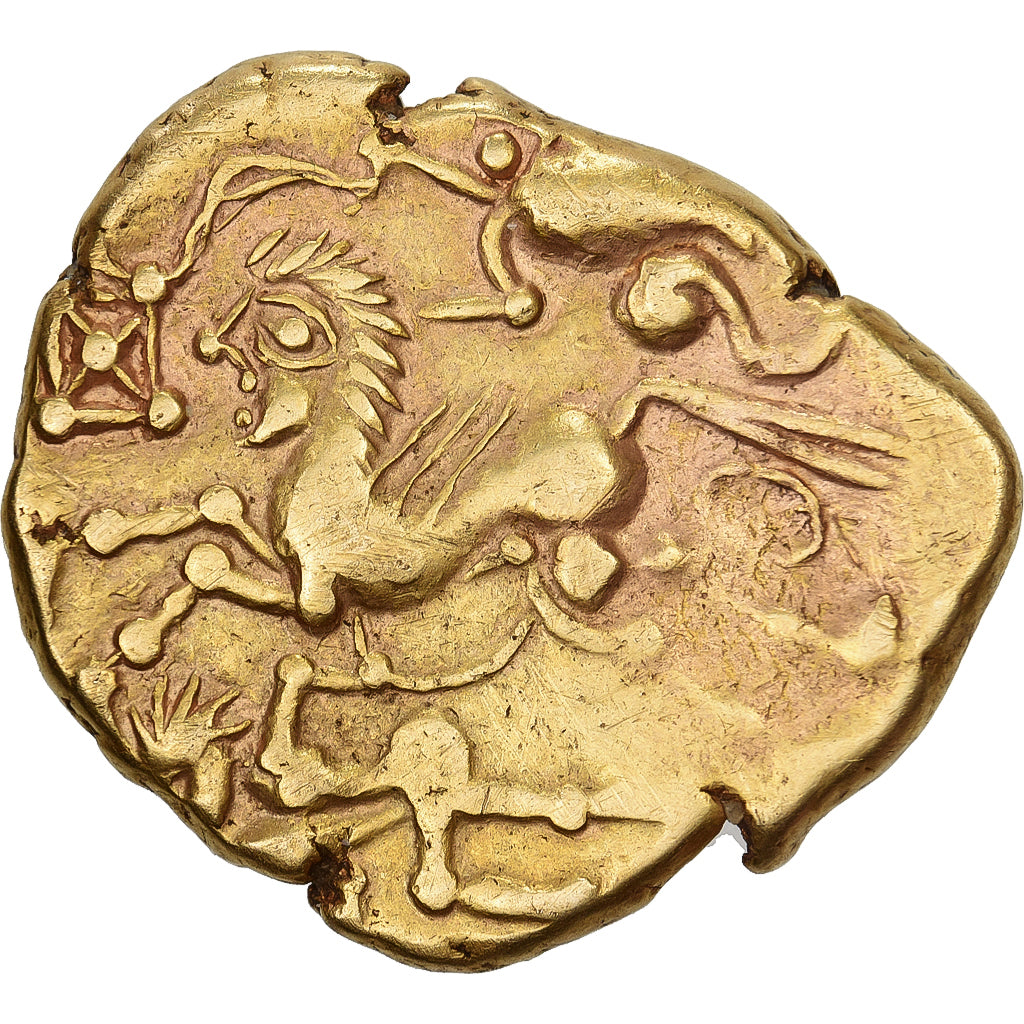 Aulerci Cenomani, Stater, 2nd century BC, Gold, AU(55-58), Delestrée:2153