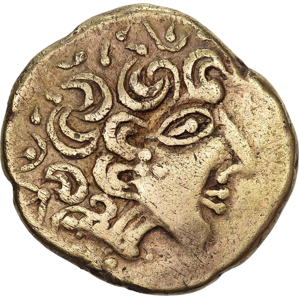 Carnutes, Stater, 2nd-1st century BC, Electrum, SS+, Delestrée:2531