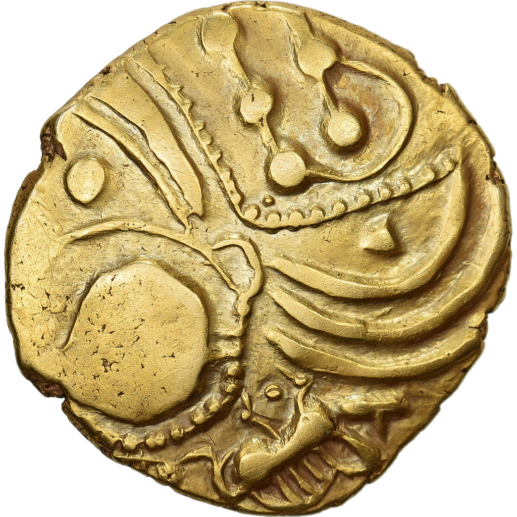 Aulerques Éburovices, Hemistater, 2nd-1st centuries BC, Goud, ZF+