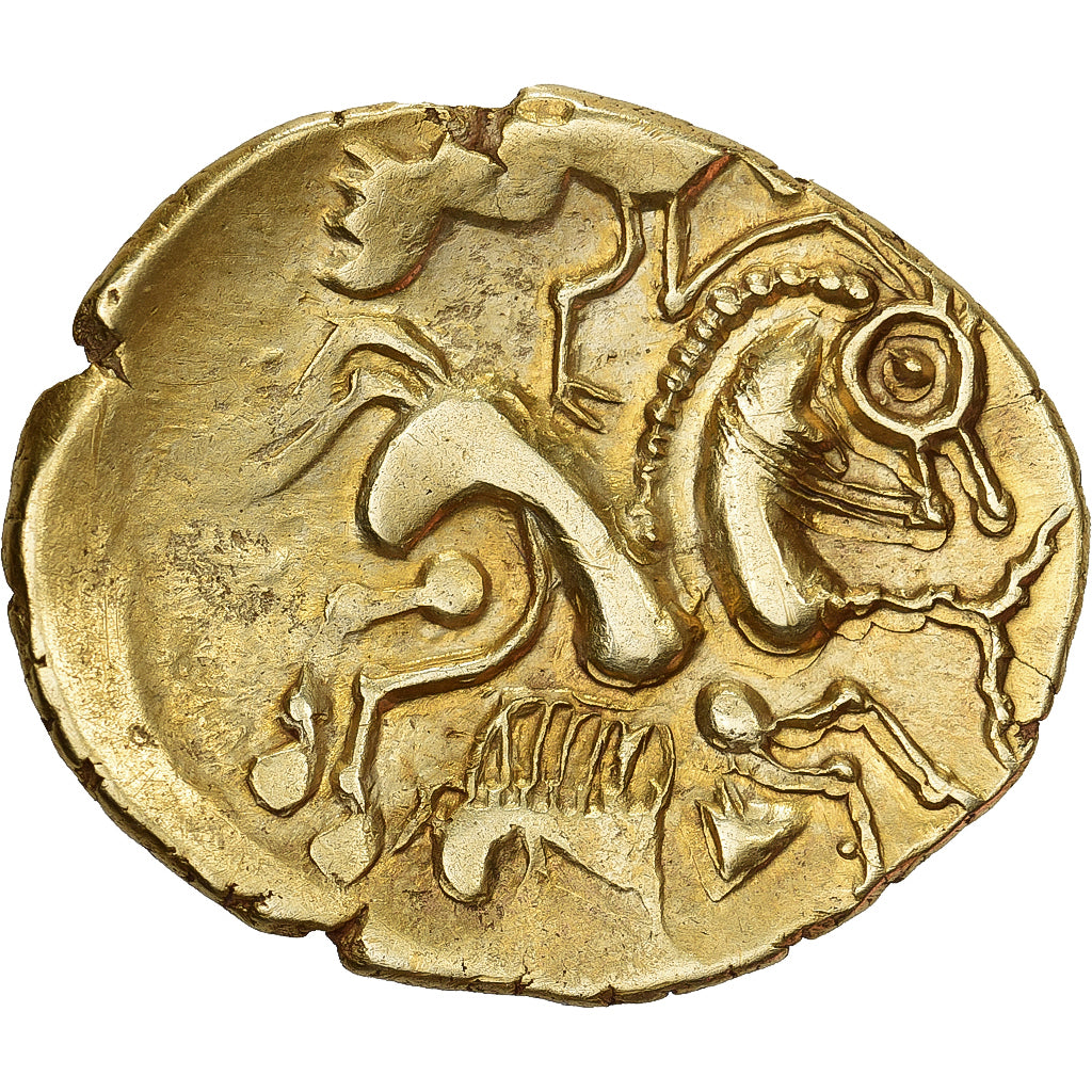 Aulerci Eburovices, Hemistater, 2nd-1st centuries BC, Gold, AU(55-58)