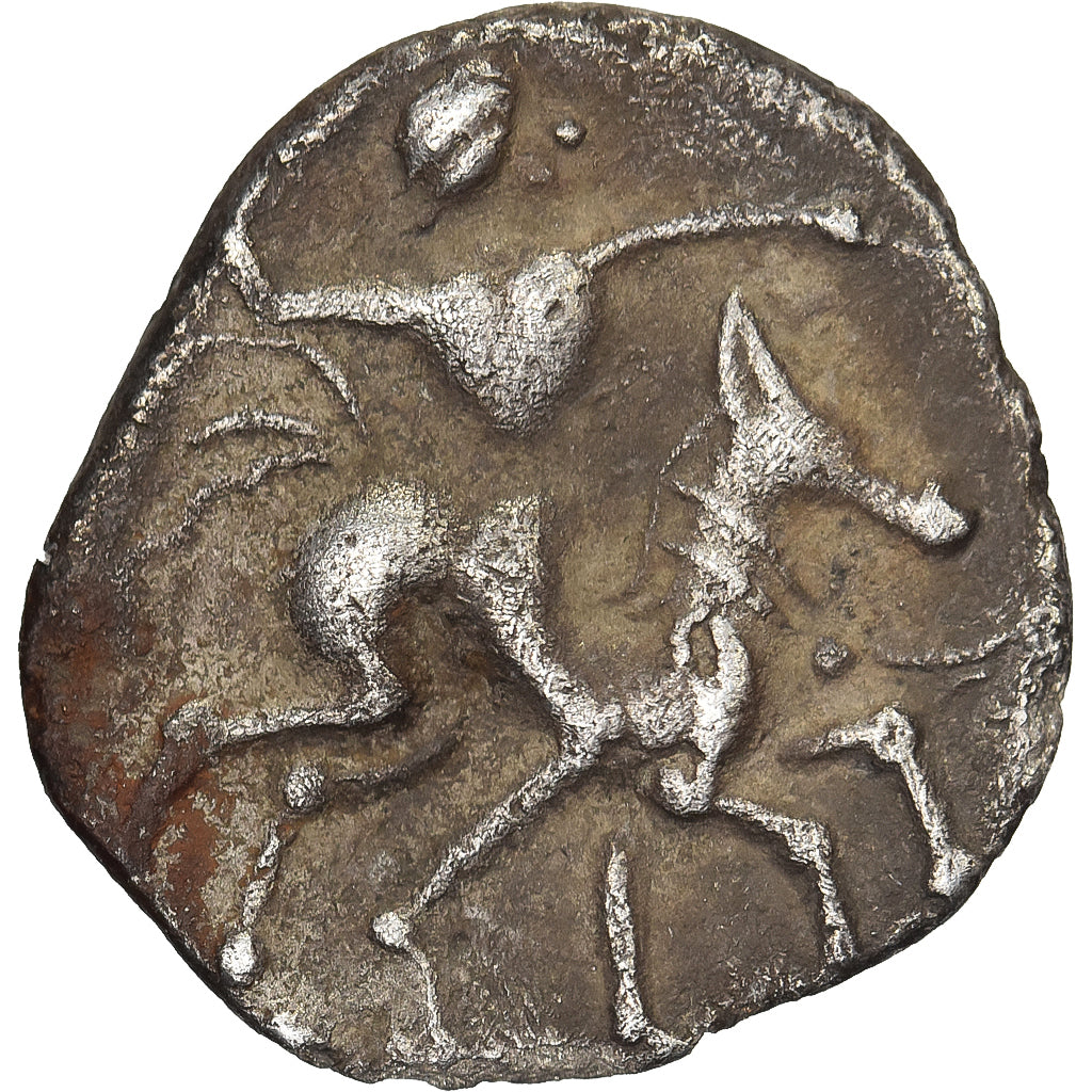 Bituriges, Lemovices, Quinarius, 1st century BC, Zilver, ZF+, Delestrée:3428