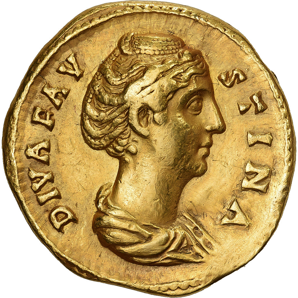 Diva Faustina I, Aureus, 141, Rome, Or, TTB+, RIC:348a