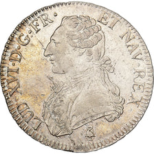 France, Louis XVI, Ecu aux branches d'olivier, 1790, Paris, Silver, AU(50-53)