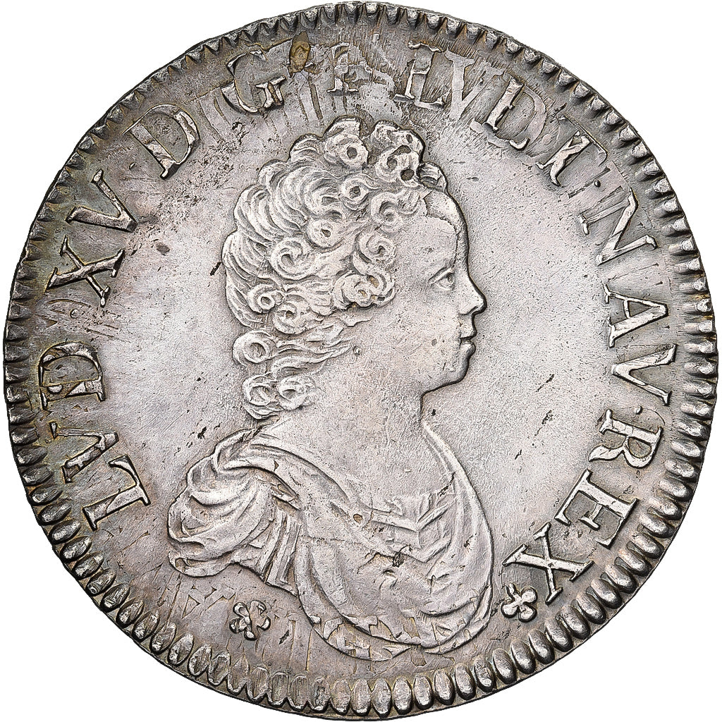 Frankrijk, Louis XV, Ecu Vertugadin, 1716, Paris, reformed, Zilver, ZF+