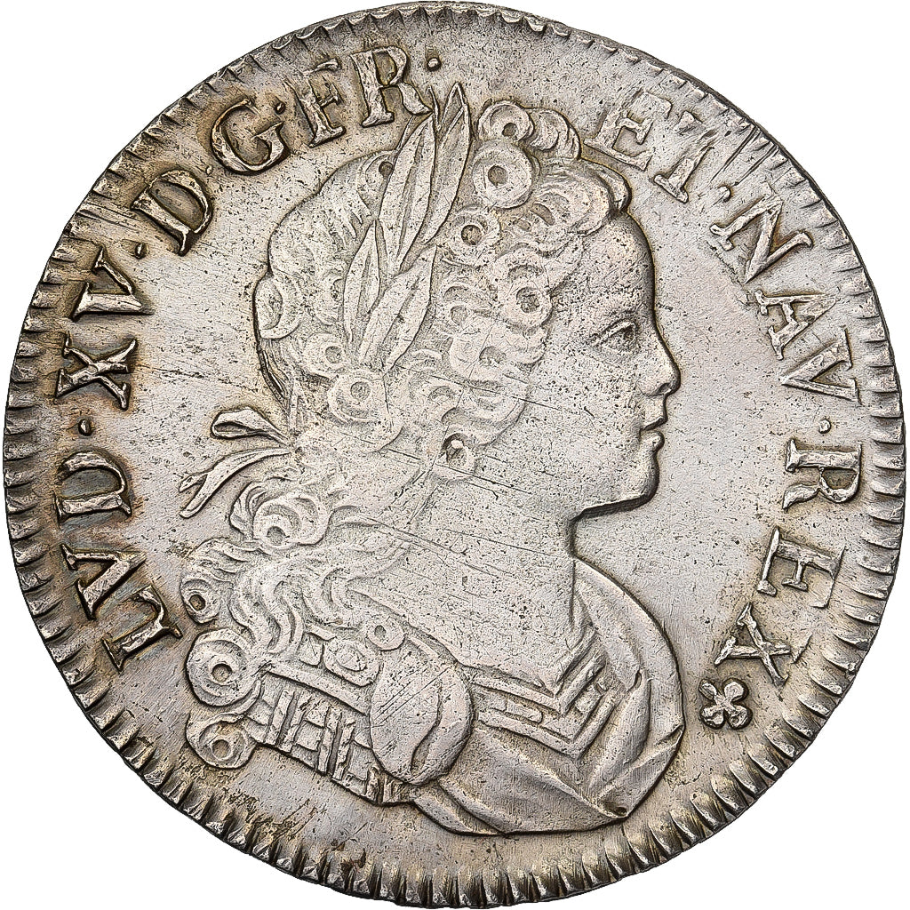 Francia, Louis XV, Écu de France-Navarre, 1718, Paris, Argento, BB+
