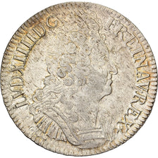 France, Louis XIV, Ecu aux 3 couronnes, 1711, Paris, Silver, AU(55-58)