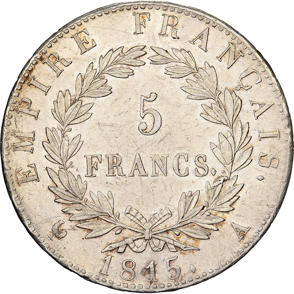 Francja, Napoleon I, 1815, Paris, Srebro, AU(55-58), Gadoury:595