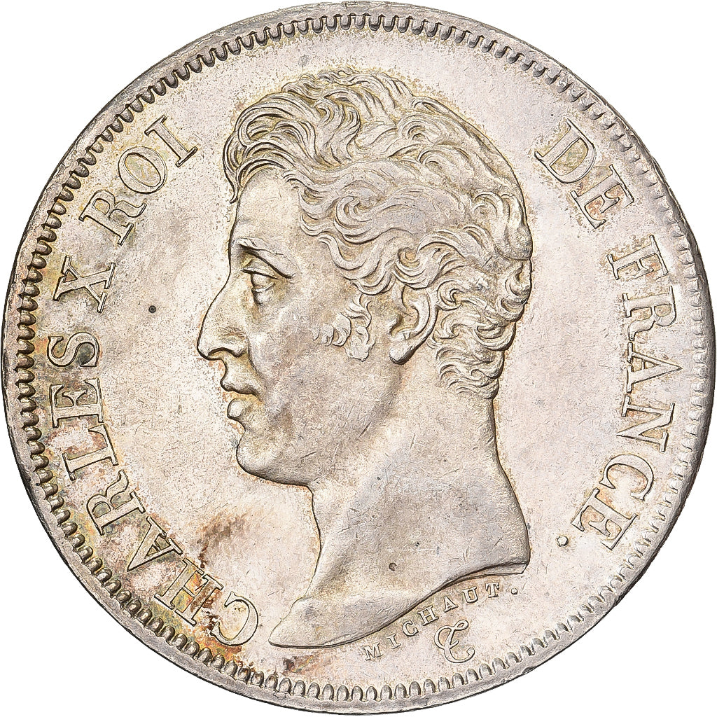 Frankrijk, Charles X, 5 Francs, 1825, Paris, Zilver, PR, Gadoury:643